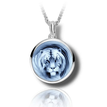 Tiger Cameo Cremation Jewelry