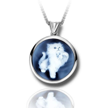 Kitten Cameo Cremation Jewelry