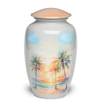 Palm Trees at Sunset Adult Urn