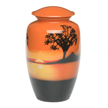 Classic Orange Sunset Adult Urn