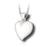 Offset Heart Sterling Silver Cremation Necklace