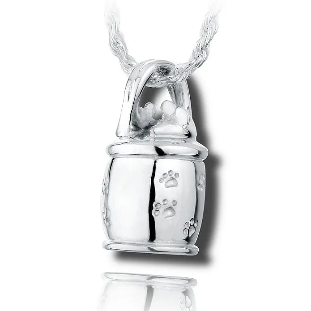 Kitty Cookie Jar Pet Cremation Jewelry