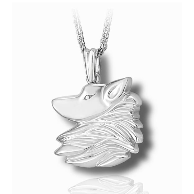 Lone Wolf Cremation Necklace