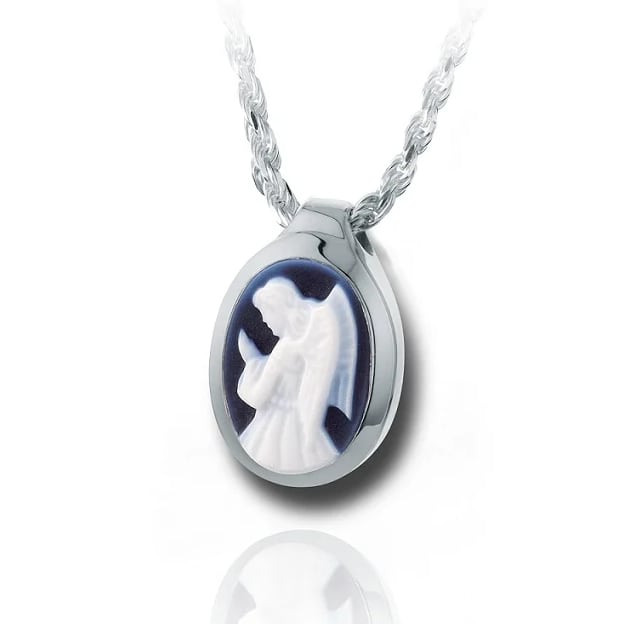 Angel Cameo Cremation Necklace