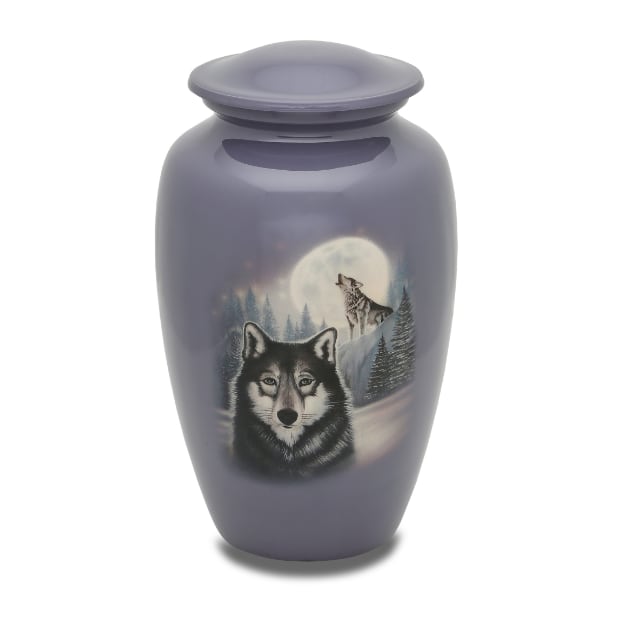 Moonlit Wolf Adult Urn