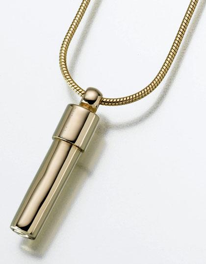 Double Chamber Cylinder Keepsake Cremation Pendant